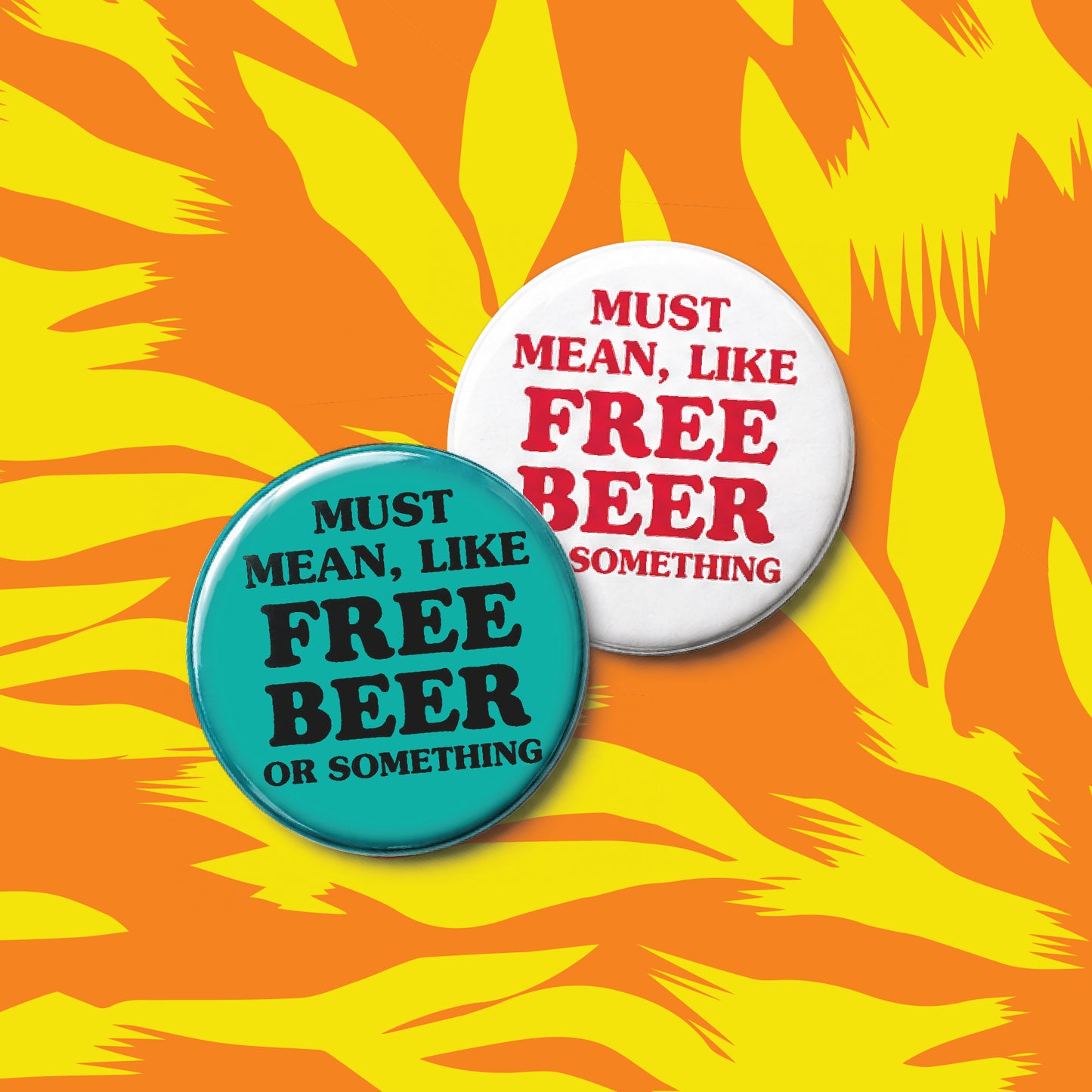 SURF NINJAS - "FREE BEER" 1.25" PINBACK BUTTON (PRE-ORDER)