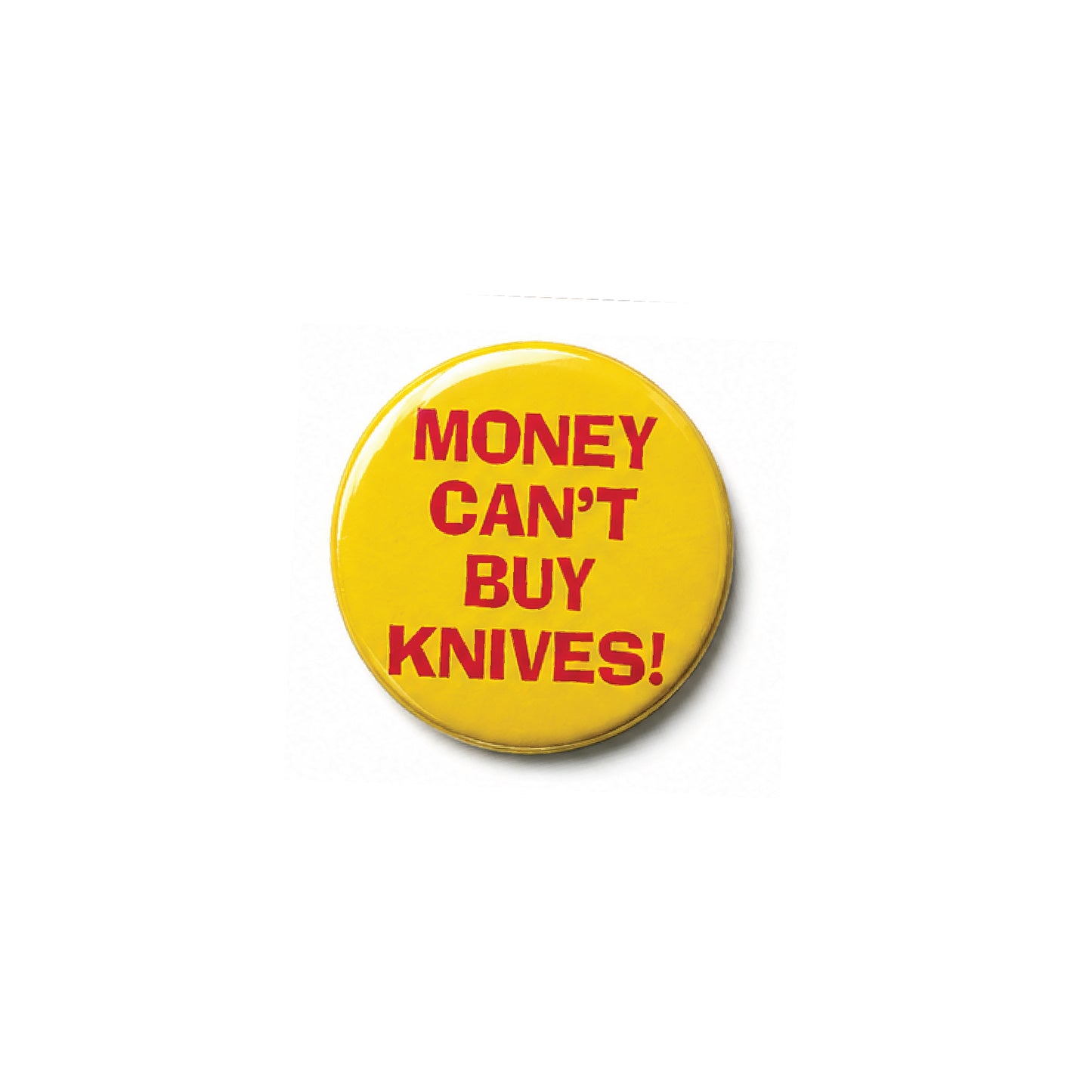SURF NINJAS - "MONEY CAN'T BUY KNIVES!" 1.25" PINBACK BUTTON (PRE-ORDER)