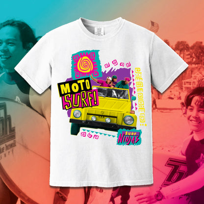 *PRE-ORDER*SURF NINJAS "MOTO SURF" - PREMIUM TEE (WHITE)