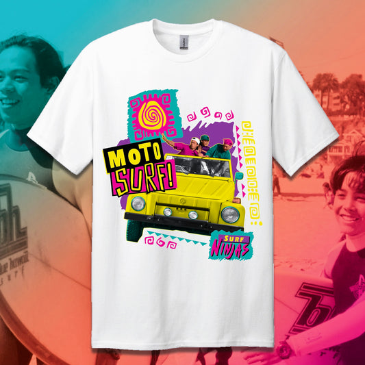 *PRE-ORDER* SURF NINJAS "MOTO SURF" - REGULAR TEE (WHITE)