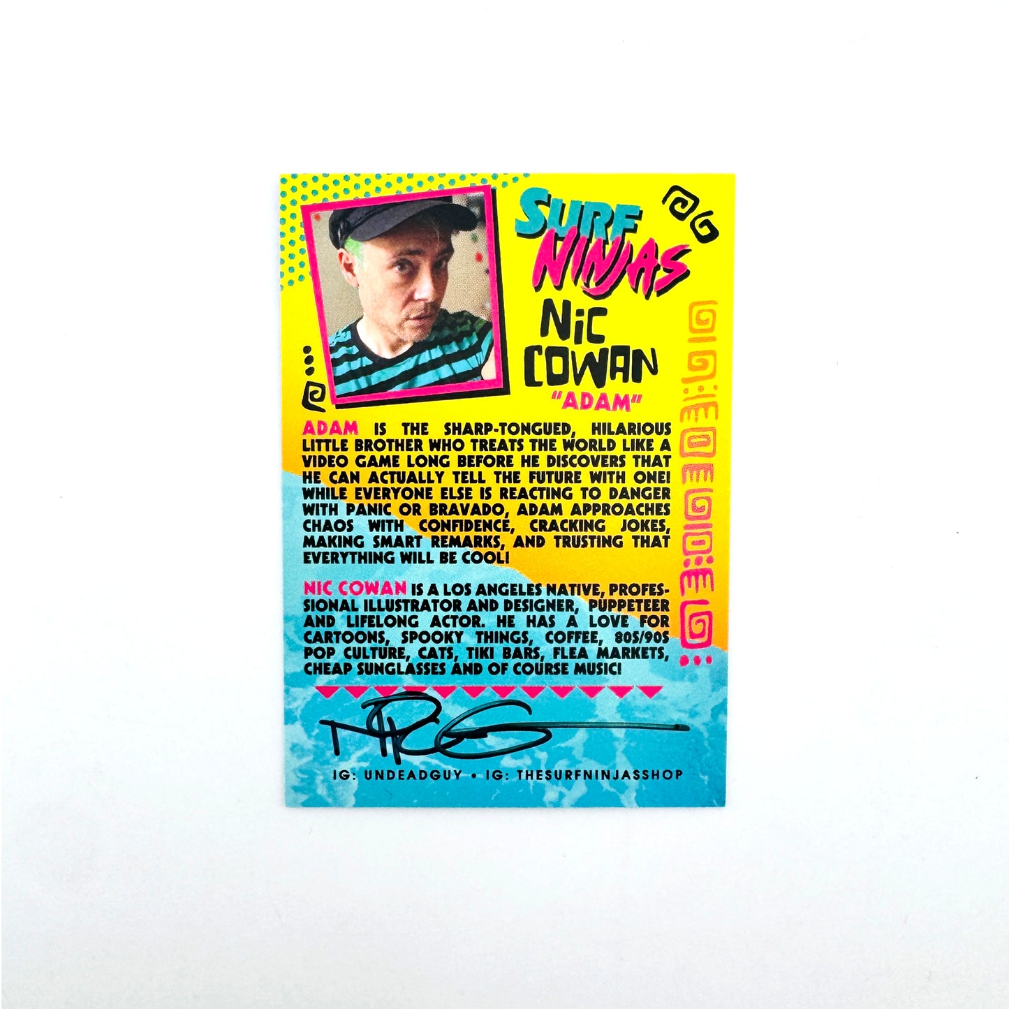SURF NINJAS - ADAM/NIC COWAN TRADING CARD (SIGNED)